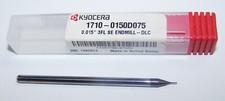 .38mm .0150" CARBIDE 3 FLUTE MICRO END MILL LONG DLC Coated - 1710-0150D075