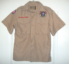 Microfiber Quick Dry Boy Scout Shirt Youth Size S SM Small 6-8 Ready for patches
