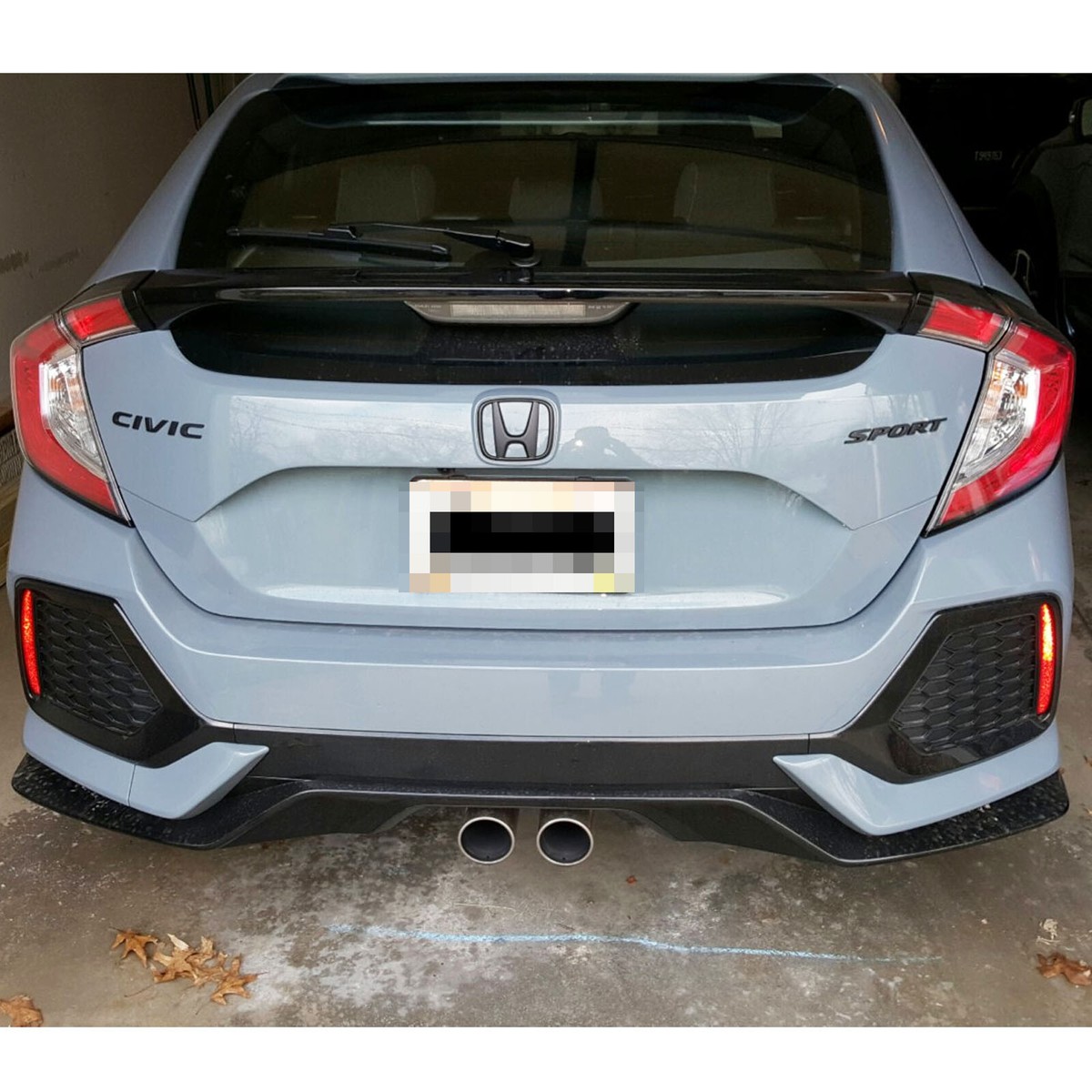 3D Civic Logo Auto Emblem Schwarz - Heckschwanz Abzeichen Metall