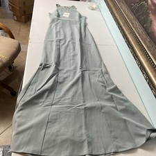 show me your mumu Chicago women's dress Gown Small Silver Sage Crepe High Neck