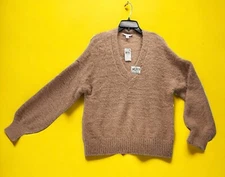 And Now This Sweater Womens SZ L Pink Rose Fuzzy Dolman  Soft New  M113