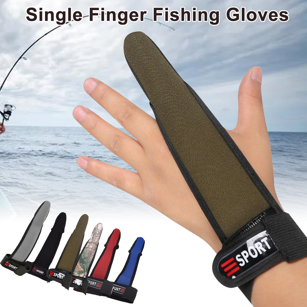 Single Finger Protector Fishing Gloves Non-Slip Breathable Casting Line Throwing