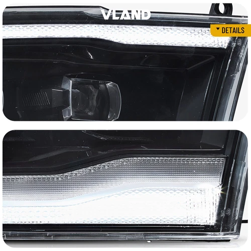 1Paar LED Scheinwerfer für 2009-2018 Dodge RAM 1500 2500 3500 mit Startanimation - Bild 10 von 15