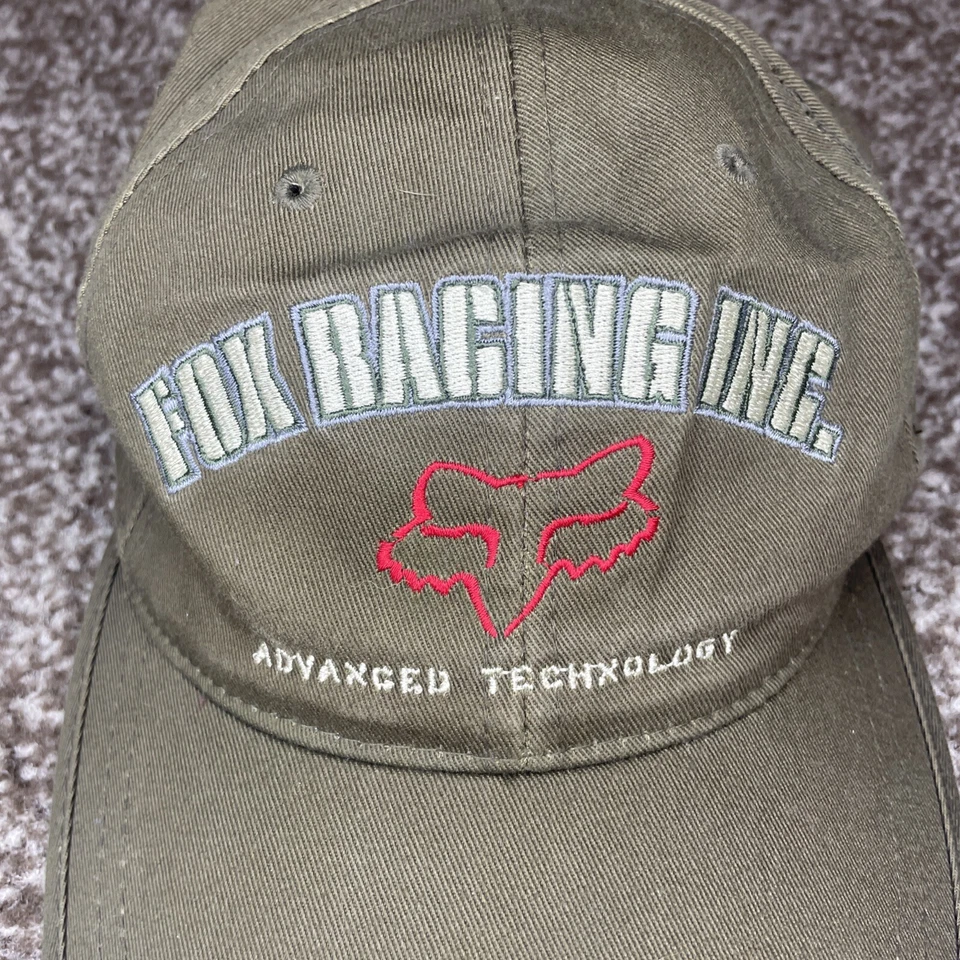 Gorra Fox Racing Para Hombre Ajustable Snapback Gorra Verde Y2K MX Deletrear De Colección Foto 3 de 4