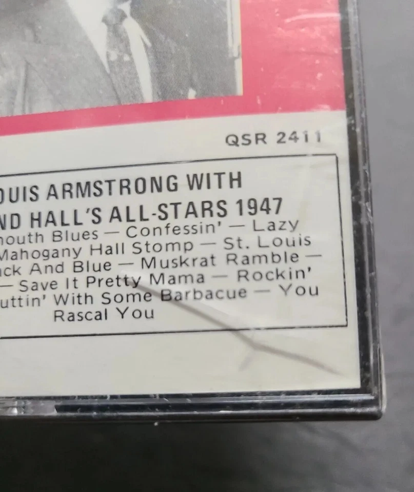NEW Louis Armstrong - With Edmond Hall's All Stars 1947 Cassette Tape QSR 2411 - Image 2 of 4