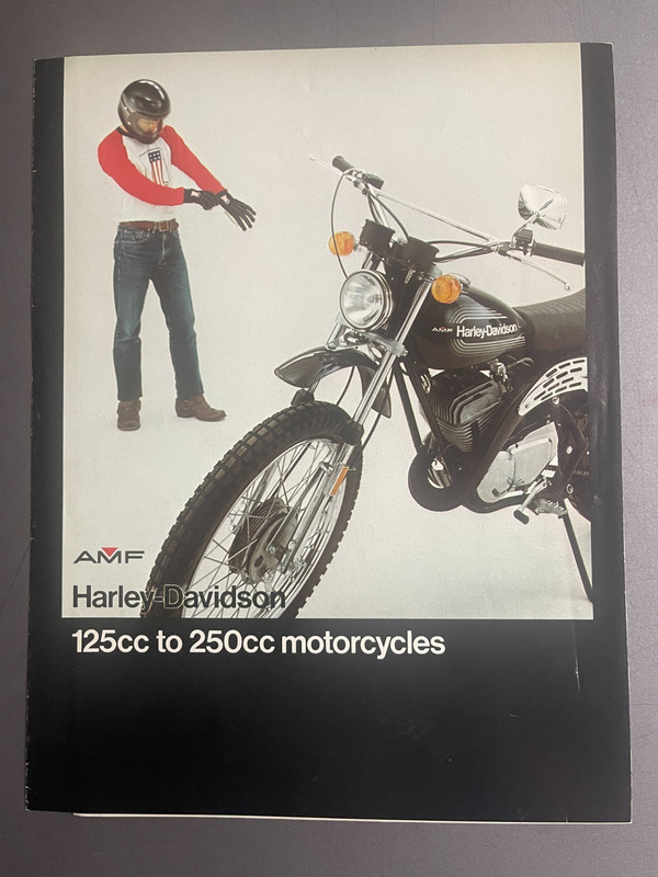 1976 Harley-Davidson 125 cc - 250 cc Advertising Sales Folder, Brochure - RARE!!