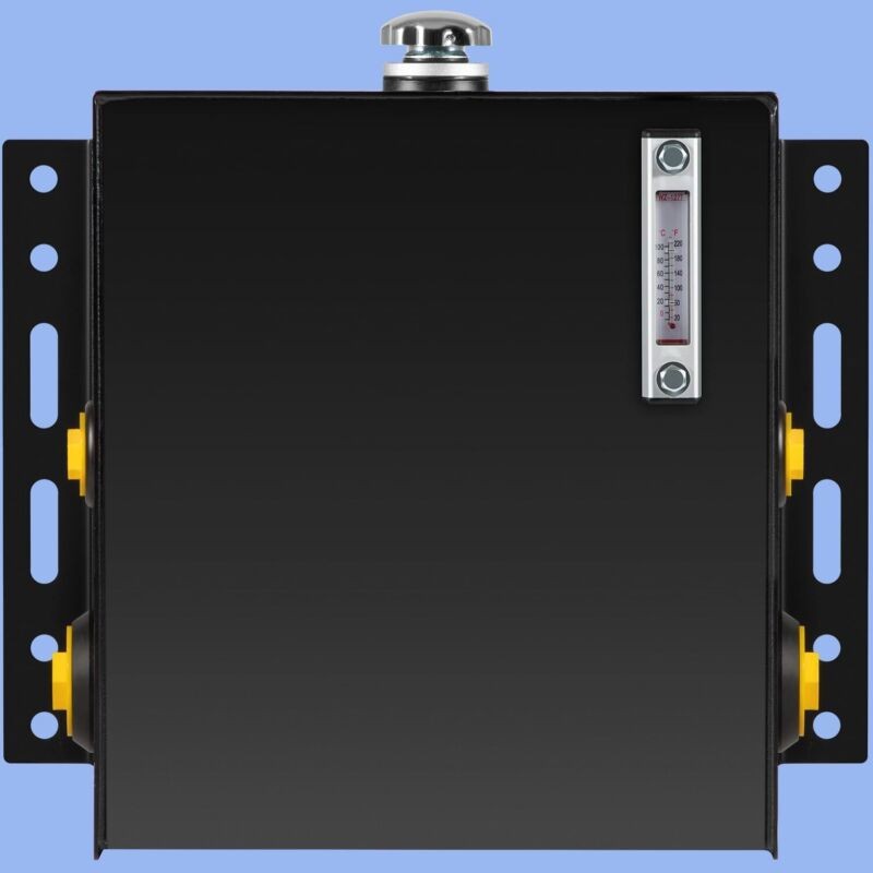 15-Gallon Hydraulic Fluid Reservoir Tank 14 Gauge Steel Oil Tank with Fill Cap