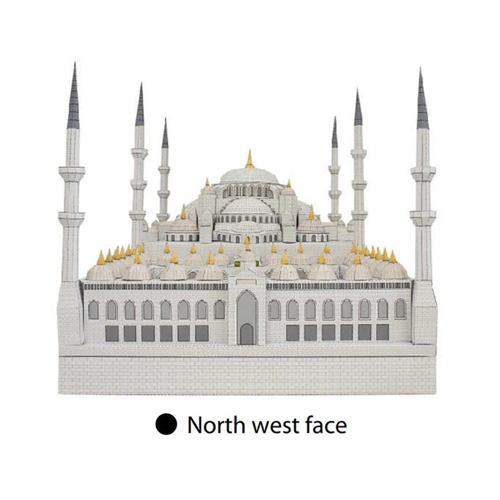 DIY Building Paper Model Kits Blue Mosque Sudan 3D Paper Model Brand New