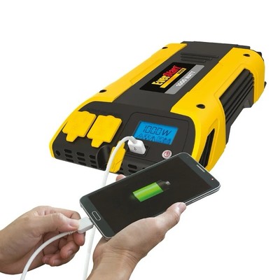 EverStart 1000 Watt Power Inverter with USB (PC1000E) in Yellow and Black