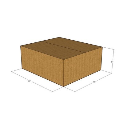 5 20x18x8 Kraft Brown Corrugated Shipping Boxes 32 ECT Single-Wall New