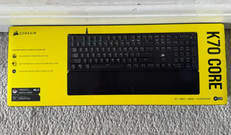 CORSAIR K70 CORE RGB w/ Palmrest Mechanical Gaming Keyboard | UK English | BNIB