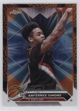 2023-24 Topps Chrome Orange Basketball Refractor Anfernee Simons #143 0nr3