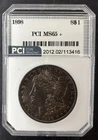 1898  $1 Morgan Silver Dollar PCI MS-65 Mint State  Toned Obverse