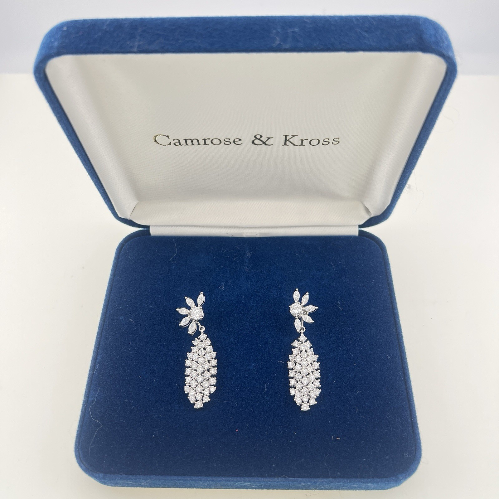 Camrose & Kross JBK Earrings Interchangeable Clear Rhinestone Crystal Cocktail