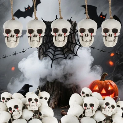 Realistic Dripping Skeleton Head With For Table Wall Halloween Display - Image 1 of 4