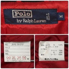 90s Polo Ralph Lauren Vintage Wool Leather Sleeve Varsity Jacket Used Size M