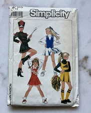 Vintage 80 Simplicity 8786 Girls Cheerleader Majorette Costume sz 14 Sew Pattern