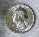 1964 Washington SILVER Quarter BRILLIANT UNCIRCULATED !!Great Details/Luster!!