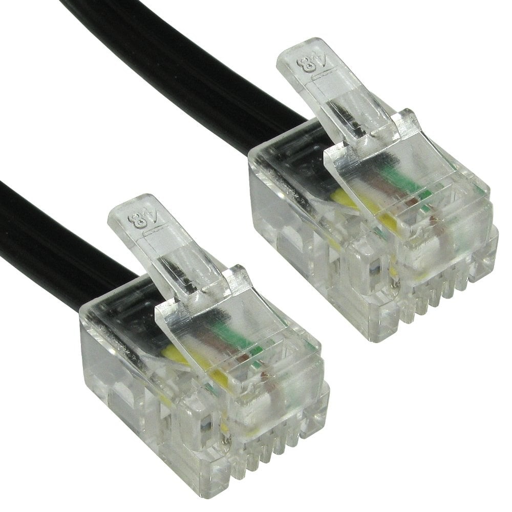 Cables Direct 3m RJ11 to RJ11 Modem Cable - Black