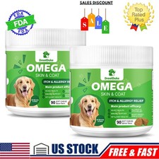 Dog Allergy Itchy Skin Relief Chews with Omega 3 for Hotspot  Dry Skin  USA