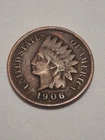 1906 Indian Head Penny Vintage 1C One Cent Coin Circulated Rare  Coin IH336