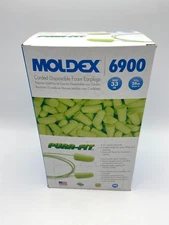 Moldex 6900 Pura-Fit Corded Foam Earplugs 100 Pairs Individually Packaged New