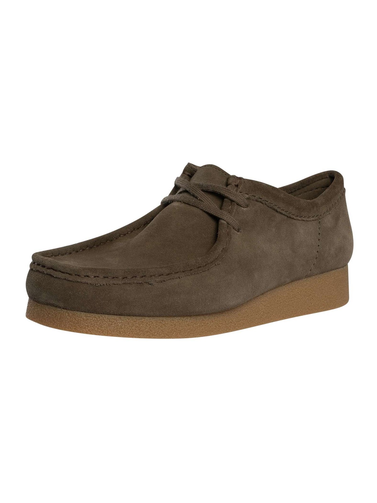 Clarks Men's Dark Olive Wallabee Evo Suede Shoes - Image 2