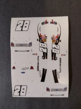 2008 Custom Travis Kvapil #28 Dish Network 1/64 Peel & Stick Decals