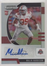 2020 Panini Prizm Draft Picks Rookies Silver Malik Harrison #186 Auto 00iv