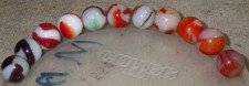 11 vintage marbles lot bubble swirl plum purple orange red white green