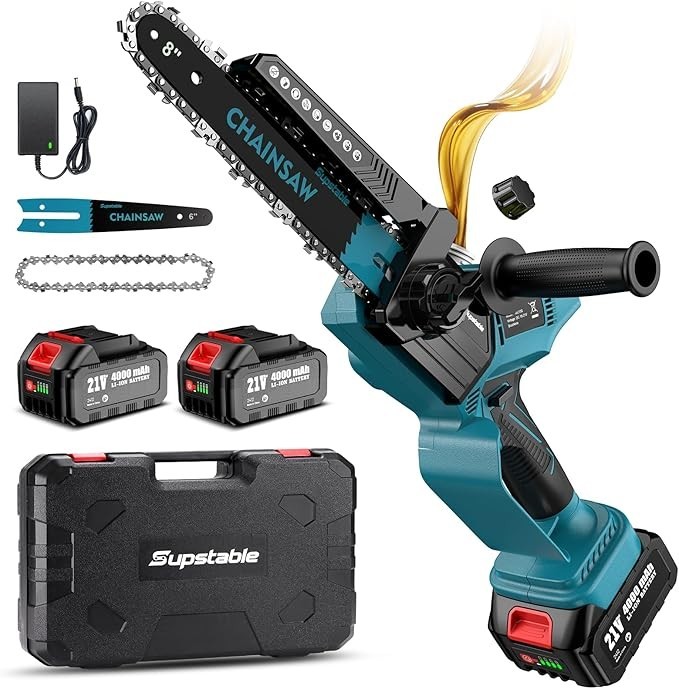 Couper les grosses branches sans fatigue grâce à la mini tronçonneuse 8000 mAh