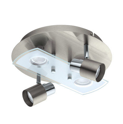 4 Wege Strahler silber Deckenleuchte Fassung LED GU10 Leuchtmittel inklusive dimmbar