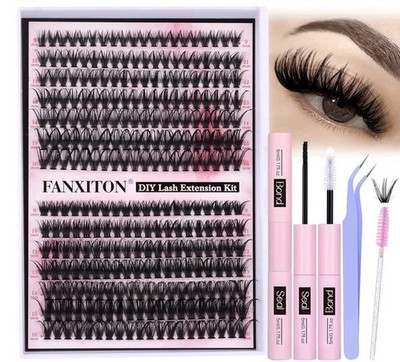 DIY Eyelash Extension Kit - 280  Lash Clusters, 40D+50D Volume, Ease of Use