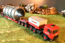 Kibri Tieflader Schwertransport Röhre Colonia MAN Schwerlast Zugmaschine 1:87 H0