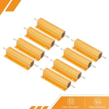 8 x 100W 4 Ohm Aluminum Shell Resistors Aluminum Housing Resistors Golden