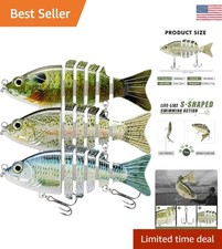 3-Pack SwimMax Lures with Built-in Rattle - Perfect for Bass, Walleye, Crappie