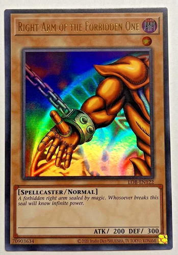 Right Arm of the Forbidden One LOB-EN122 | Legend of Blue Eyes White Dragon M/NM