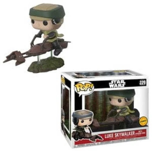 (Box Damage) Funko Pop! Star Wars Luke Skywalker with Speeder Bike Chase #229