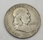 1954-S Franklin Half Dollar 90% Silver US Coin