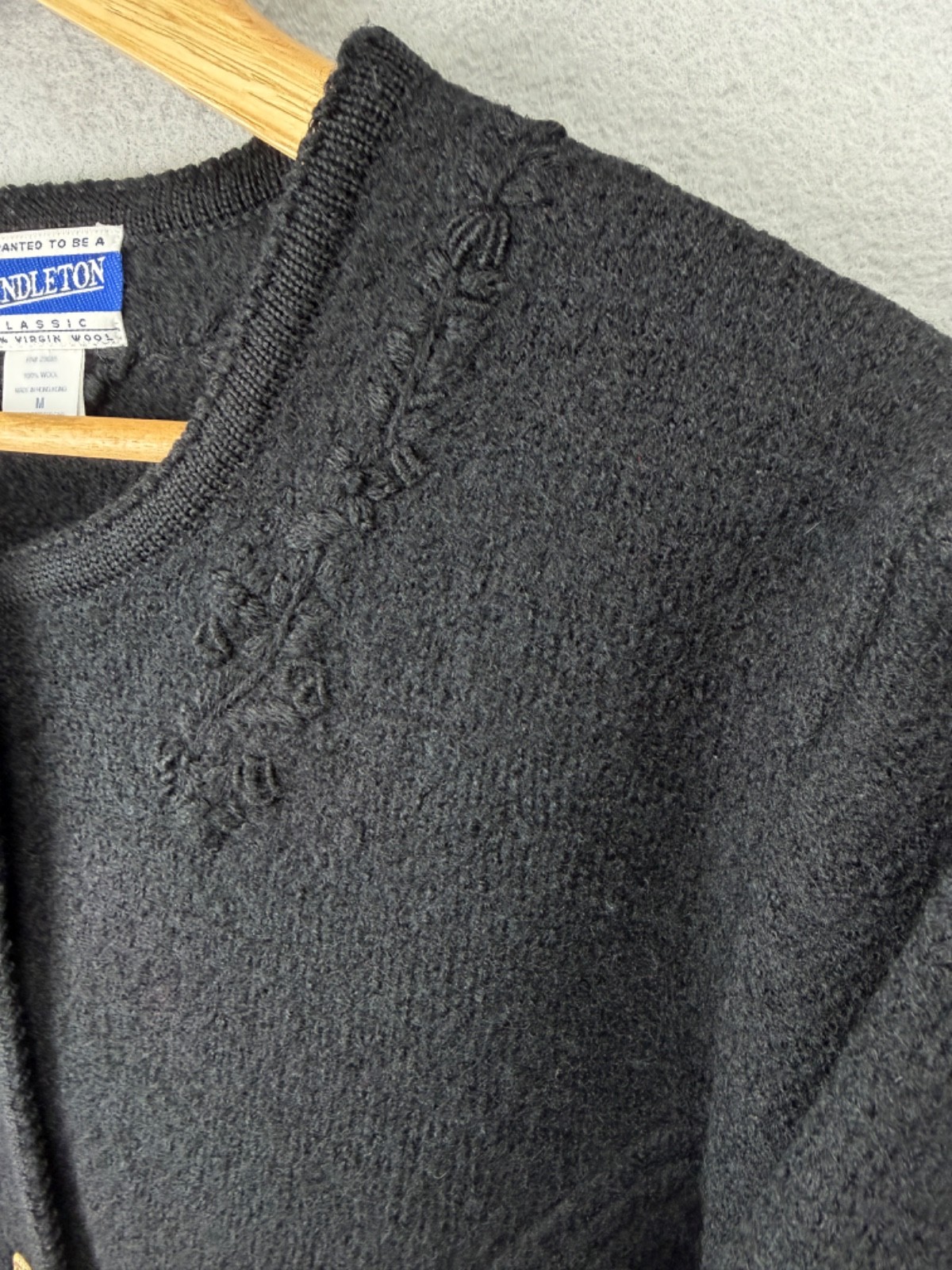 Pendleton Classic 100% Wool Black Embroidered Jac… - image 5