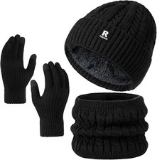 Winter Beanie Hat Scarf Gloves Set,Winter Clothes Hats Neck Warmer Touchscreen