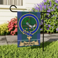 Clan Irving Scottish Tartan Garden Flag
