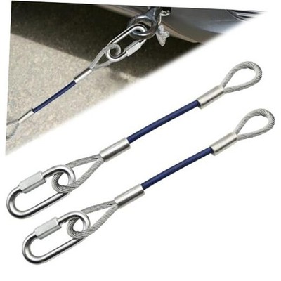 1 Pair Trailer Safety Towing Cables 12 Inch Extension for Towing Bar with Snap 