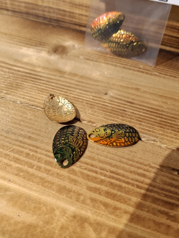 (Cantidad 3) - 4/Paquetes #3 Cuchillas Indiana - Imagen Real Cebo Pez Dorado Foto 3 de 3