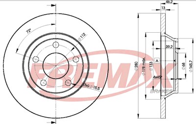Remax BD-4064 Brake Disc for Audi