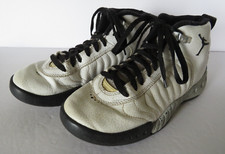 Jordan Jumpman Pro Shoes Youth Size 5 White Black Lace Up Sneakers Logo