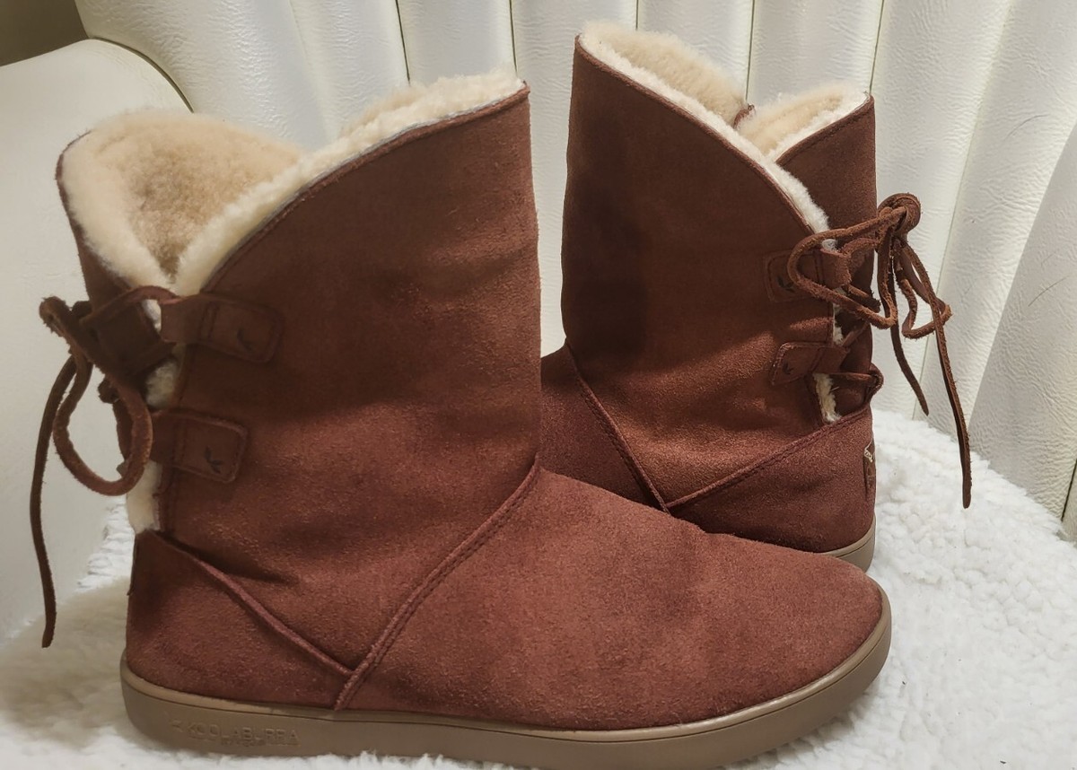 Koolaburra By Ugg Shazi Brown Suede Short Water Resistant Winter
