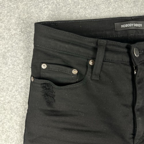 Nobody Denim Kennedy Jeans Size 25 W28" Slim Shadow Black High Rise Ankle Length - Bild 7 von 13