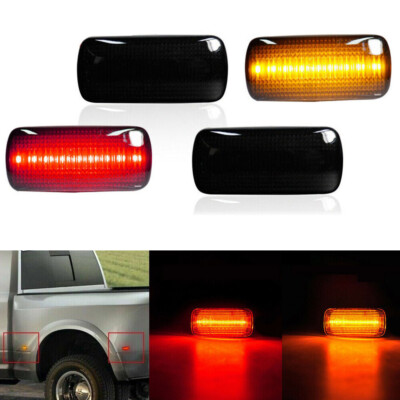 4X SMKOED LED SIDE FENDER MARKER LIGHTS FOR 2003-09 DODGE RAM - Foto 14