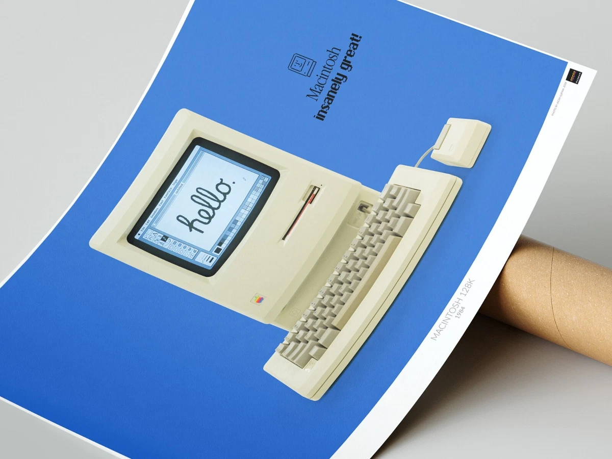 Apple Macintosh 128k poster B 30x40cm